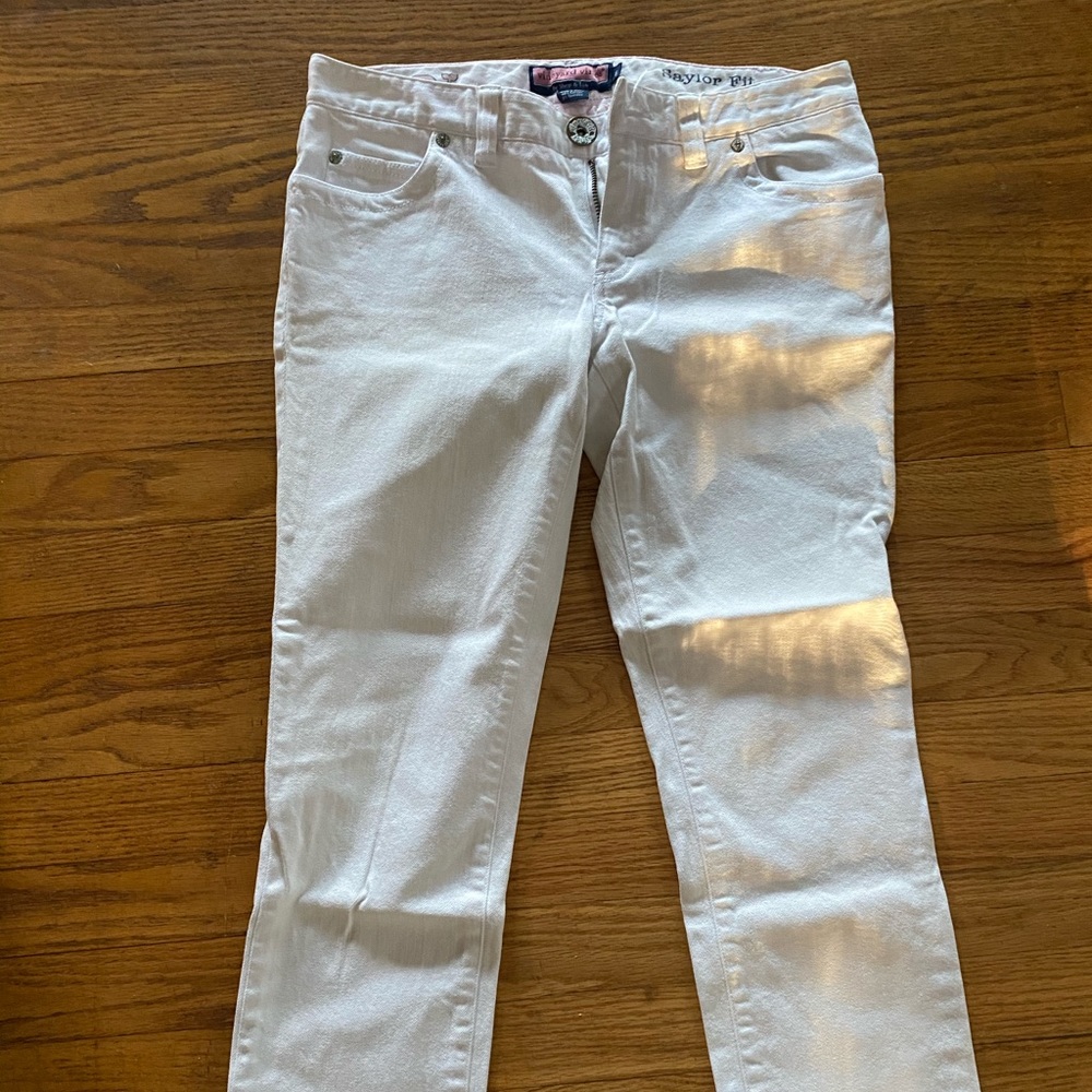 Vineyard Vines Sz 6 White Straight Leg Jeans